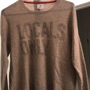 Sundry “Locals Only” cashmere wool blend sweater
